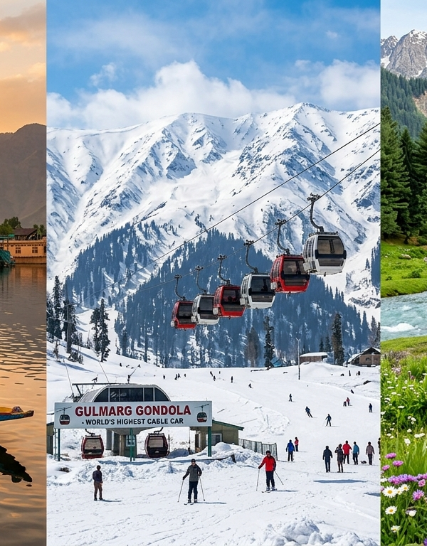 3-nights-4-days-Kashmir-tour-packages-2026-featuring-Dal-Lake-shikara-Gulmarg-Gondola-and-Pahalgam-meadows